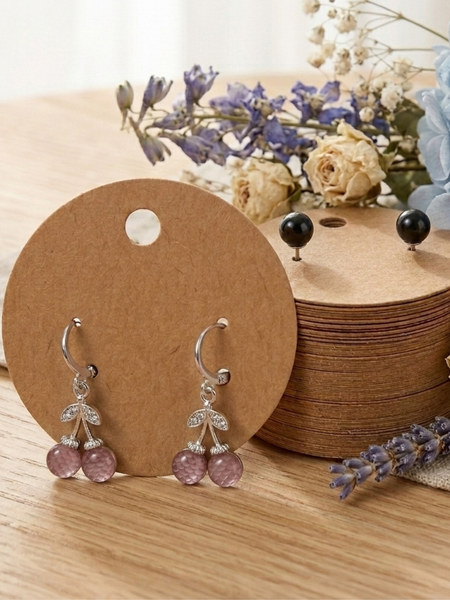 Trendy Cherry AD stone silver plated Pink and Black earring set for women and girls