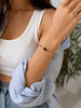 Adjustable Heart Bracelet for Women | Gold Plated Black Crystal