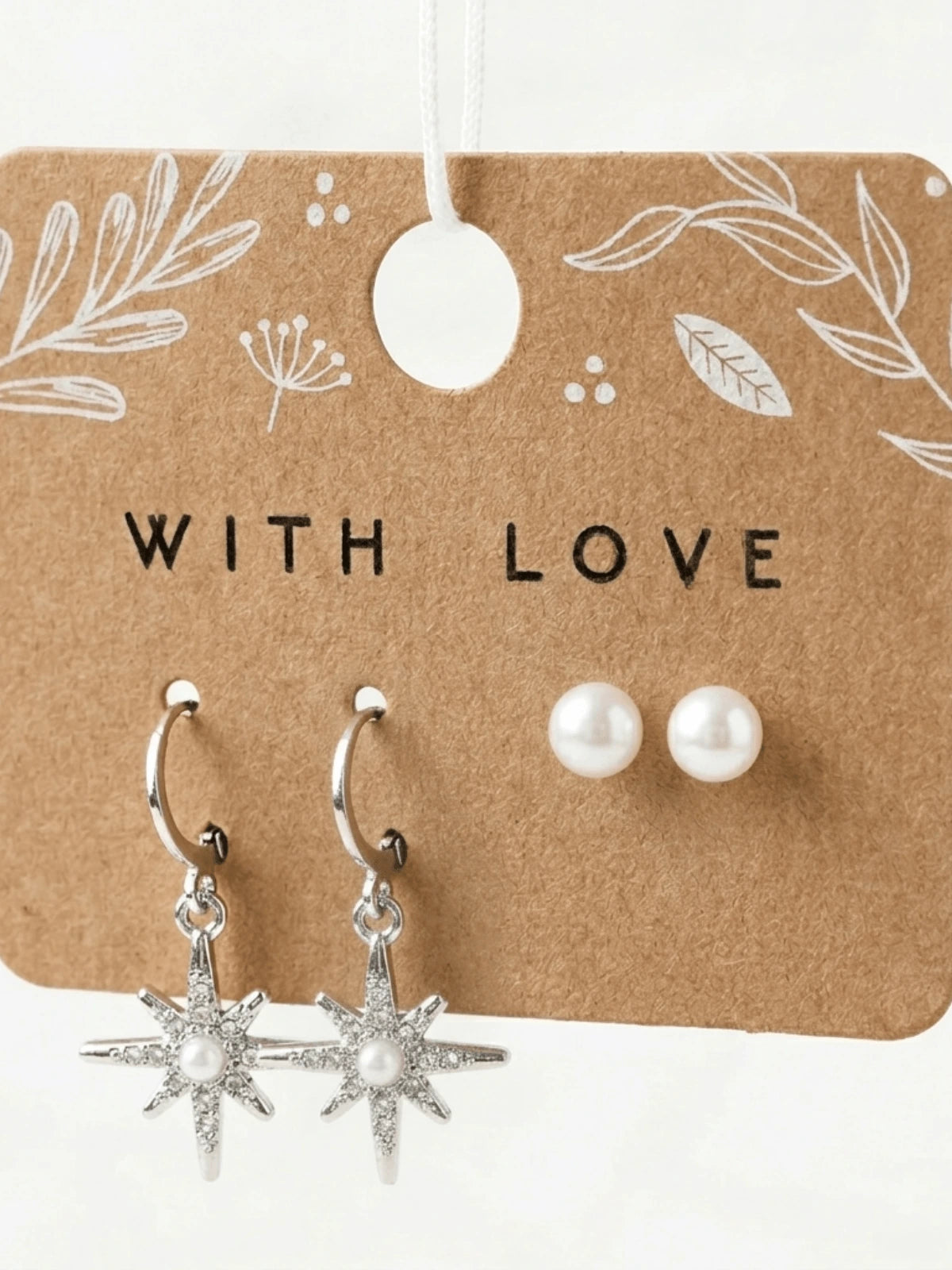 American Diamond Silver Plated Earrings for Women & Girls