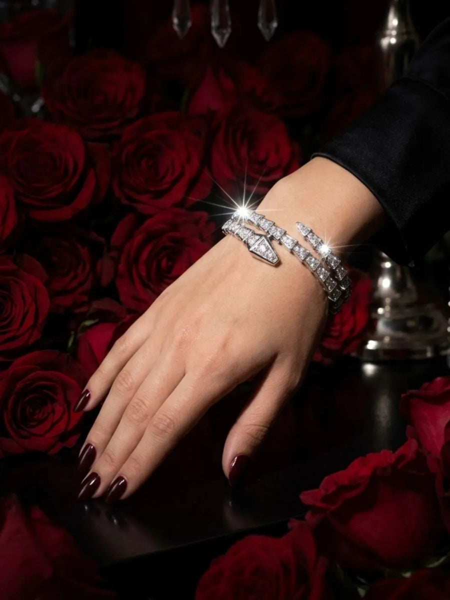 Silver snake bracelet