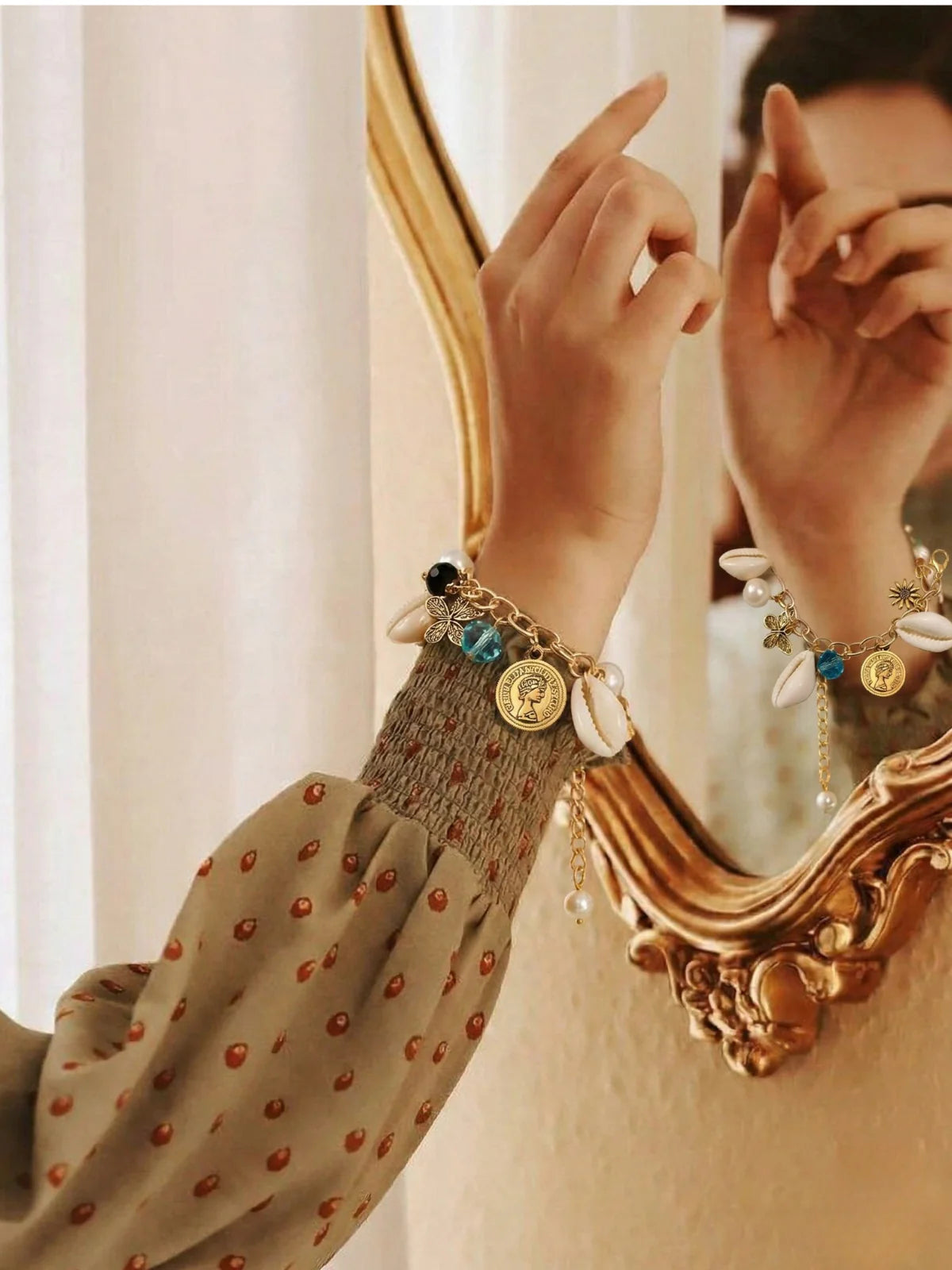 Elizabeth Grace Bracelet Pearl Haathphool Bracelet