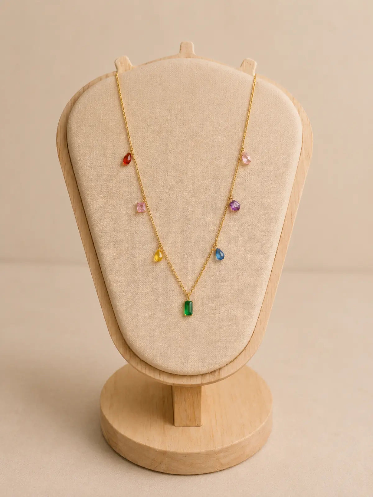 Gold Plated Minimal Chain Necklace for women, Multicolour Style