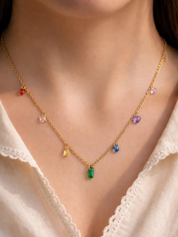 Gold Plated Minimal Chain Necklace for women, elegant everyday jewelry