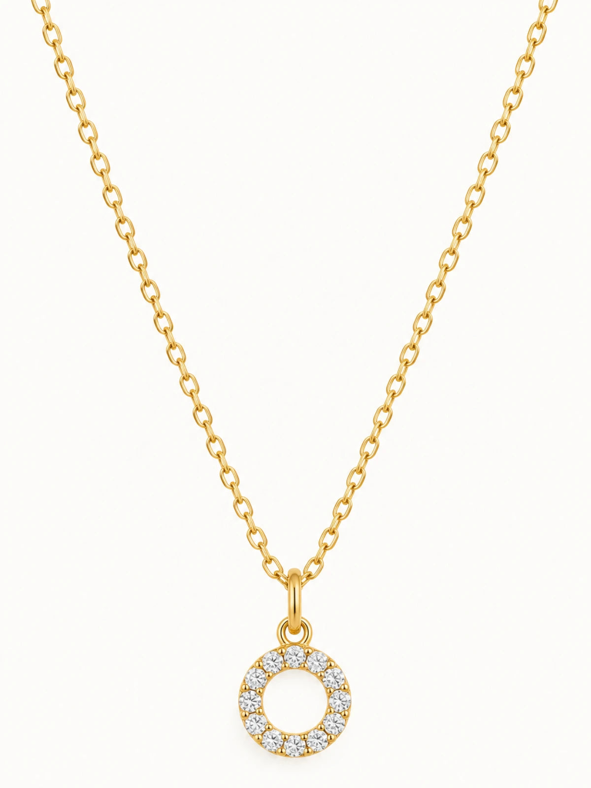 Gold geometric pendant necklace