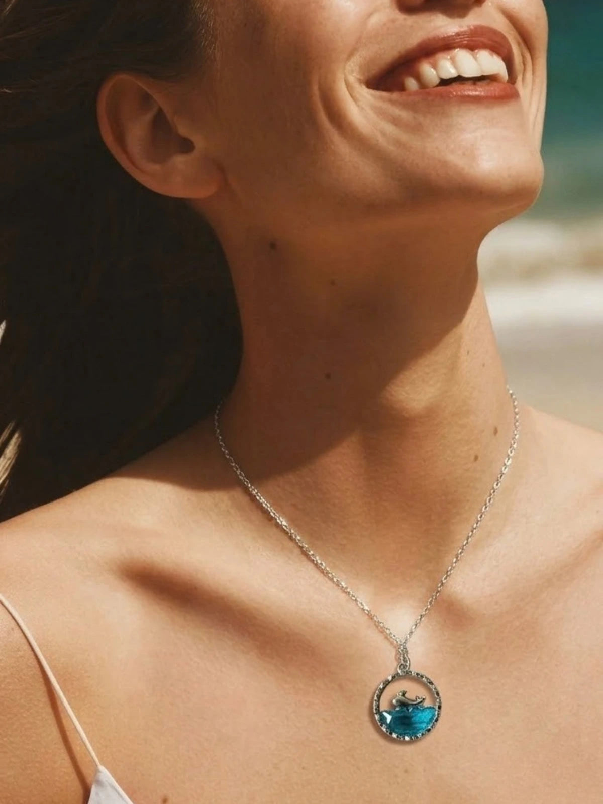 Nautical whale pendant charm