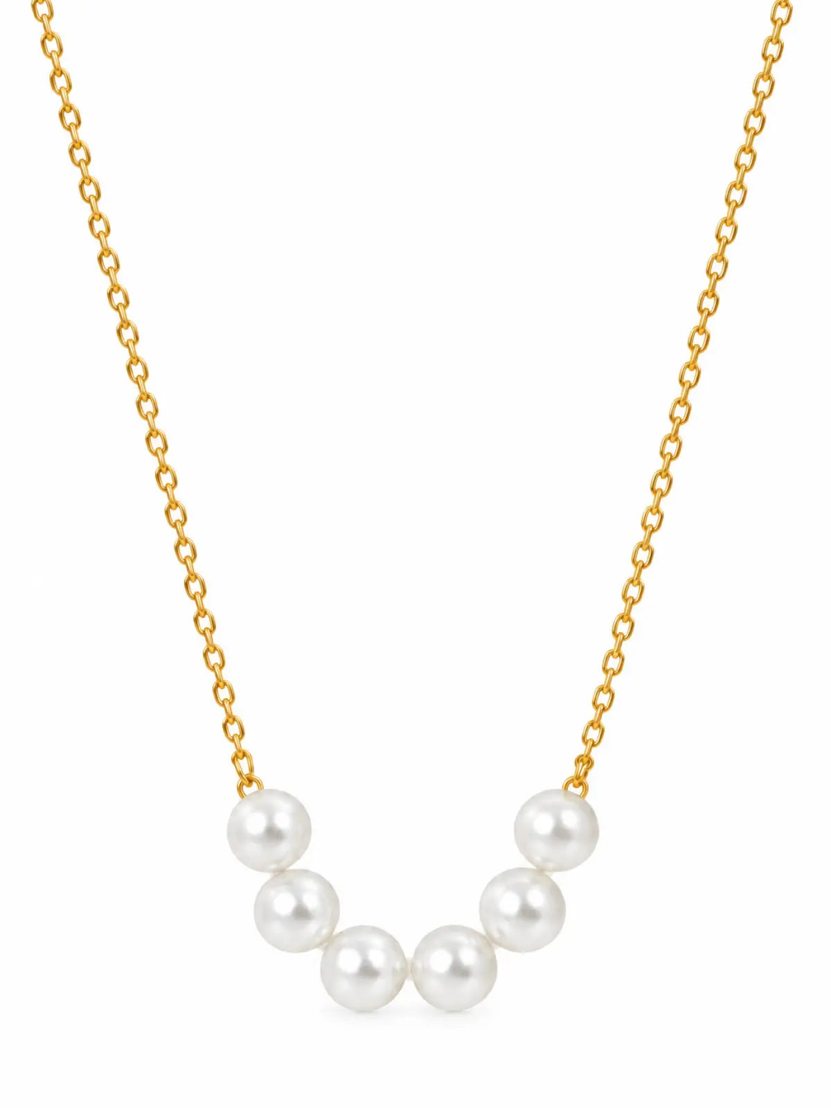  Six pearl gold necklace