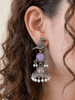 oxidised silver earrings Ethnic Peacock Jhumka Earrings | Purple