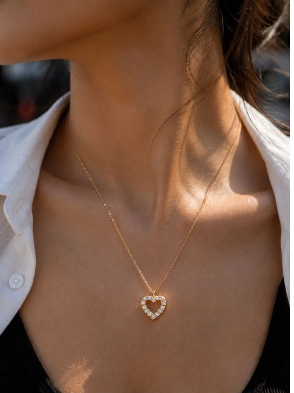 Golden Heart Chain Pendant for Girls & Women | Elegant Daily Wear Chain