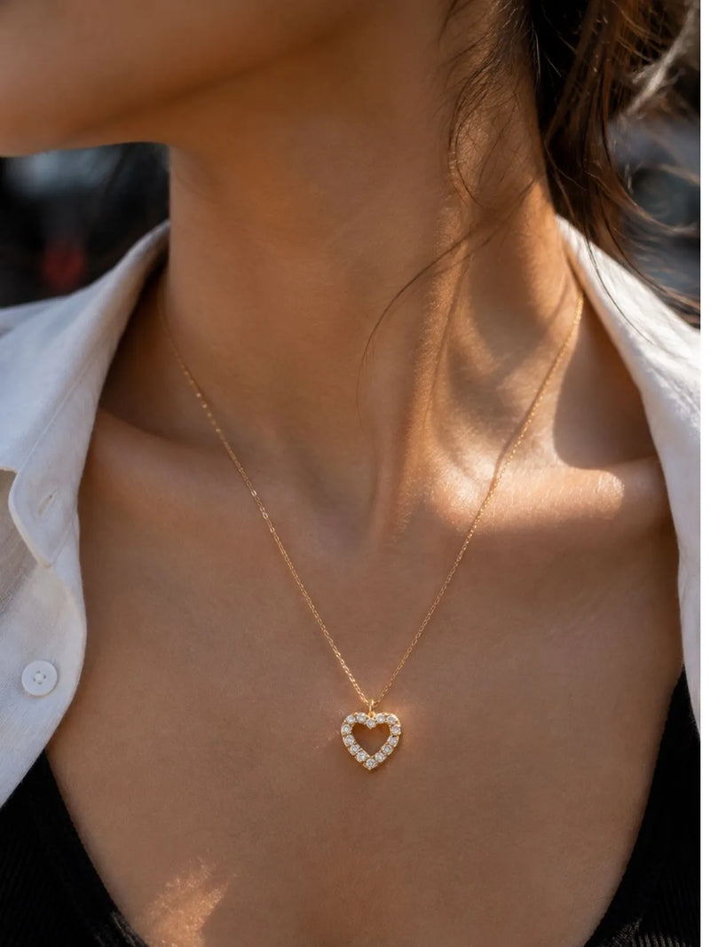 Golden Heart Chain Pendant for Girls & Women | Elegant Daily Wear Chain