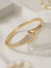 Gold plated CZ bangle bracelet