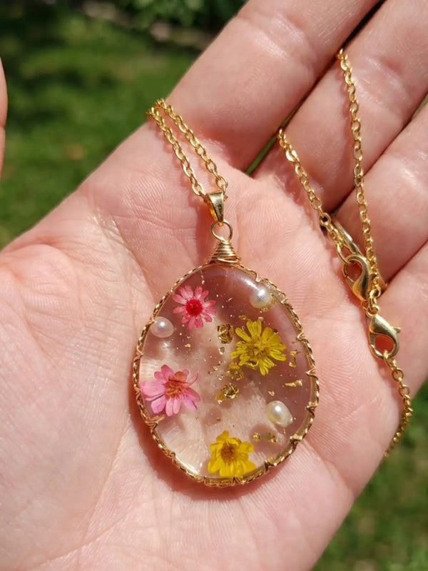 Multicolour Teardrop resin charm Pedant 