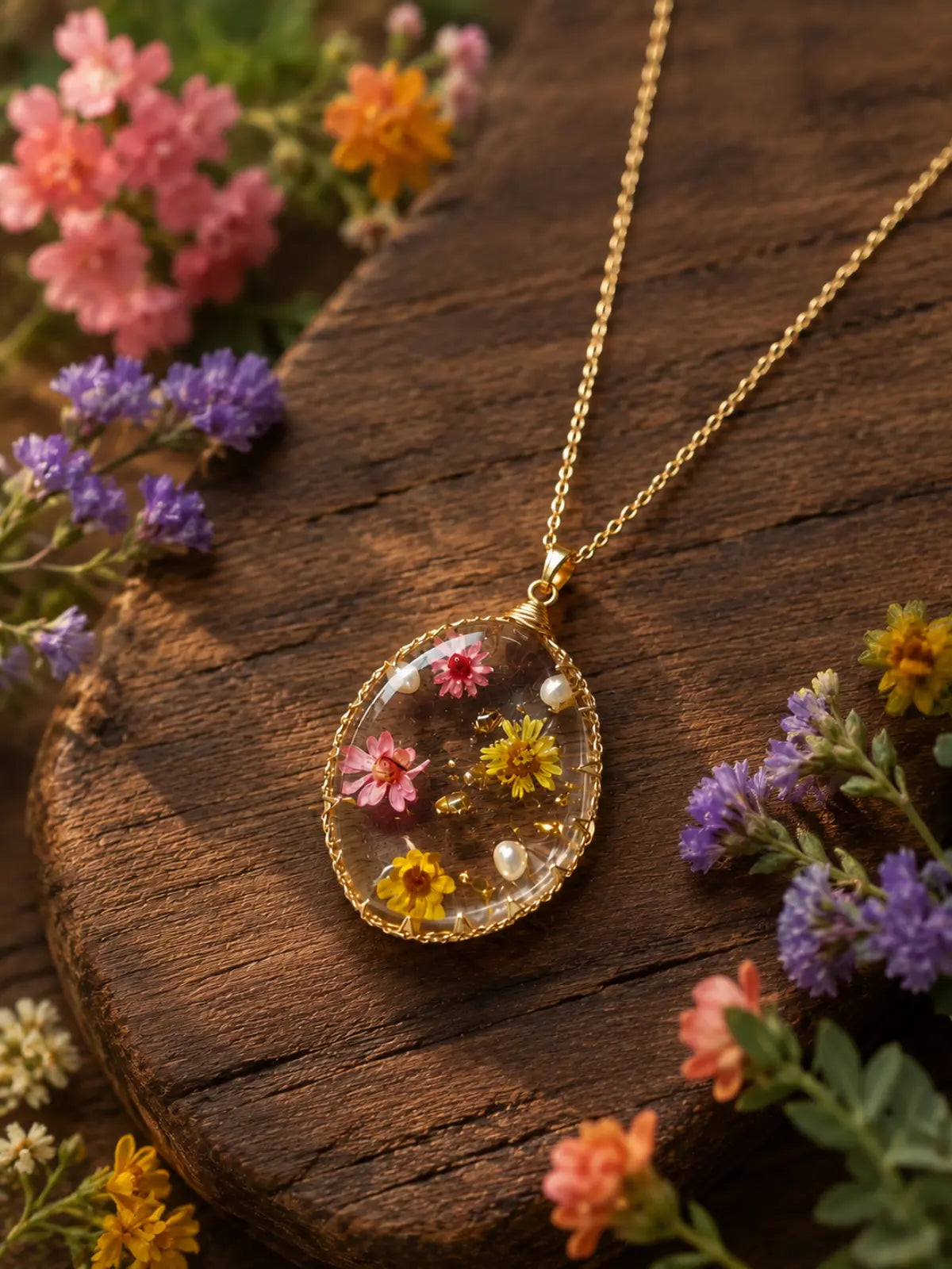  resin flower necklace  for girls & women