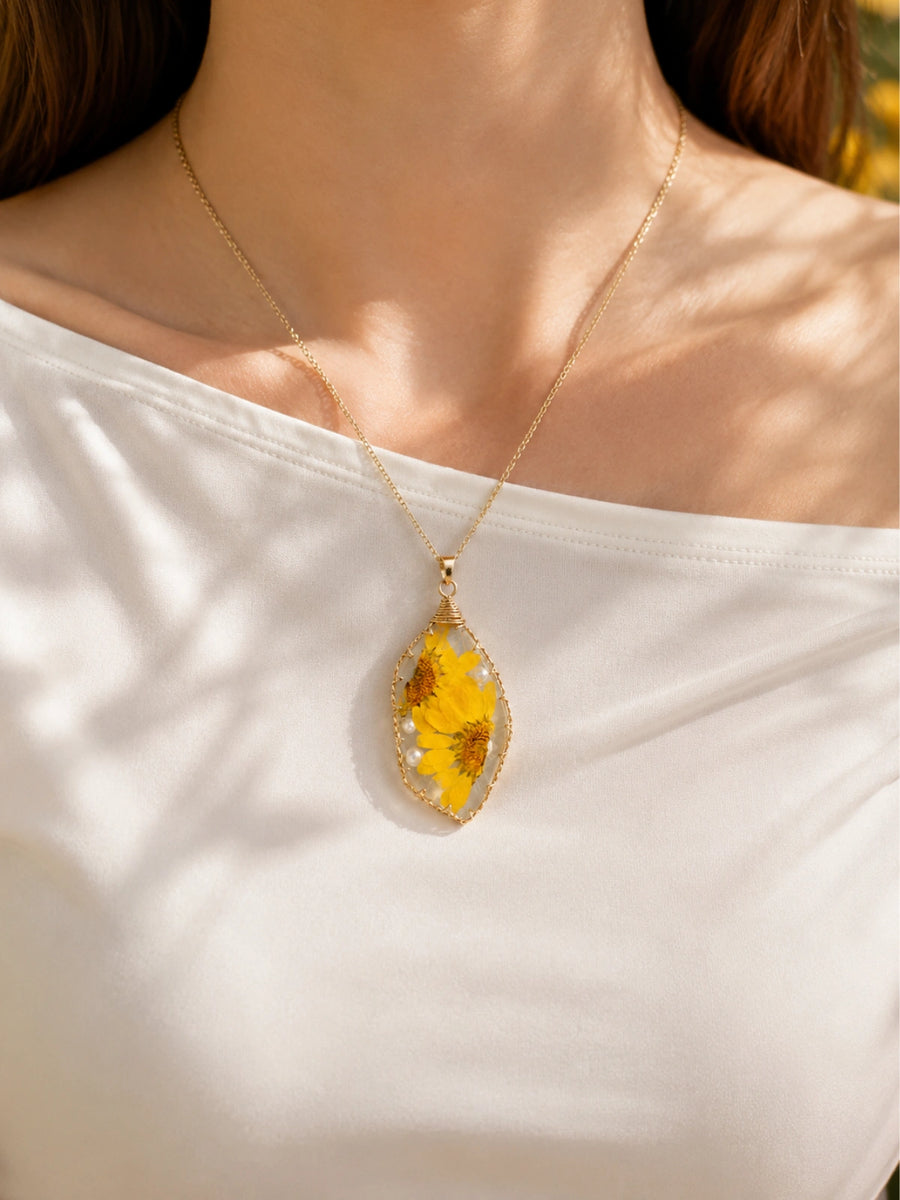 sunflower necklace